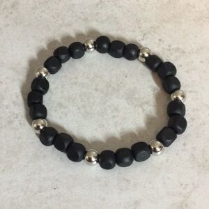 Black stretch blessing bracelet